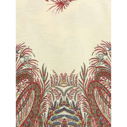 Etro Multicolor Polyester Cloacks with floral Paisley motif on bouclé fabric, showcasing elegant and handcrafted design.