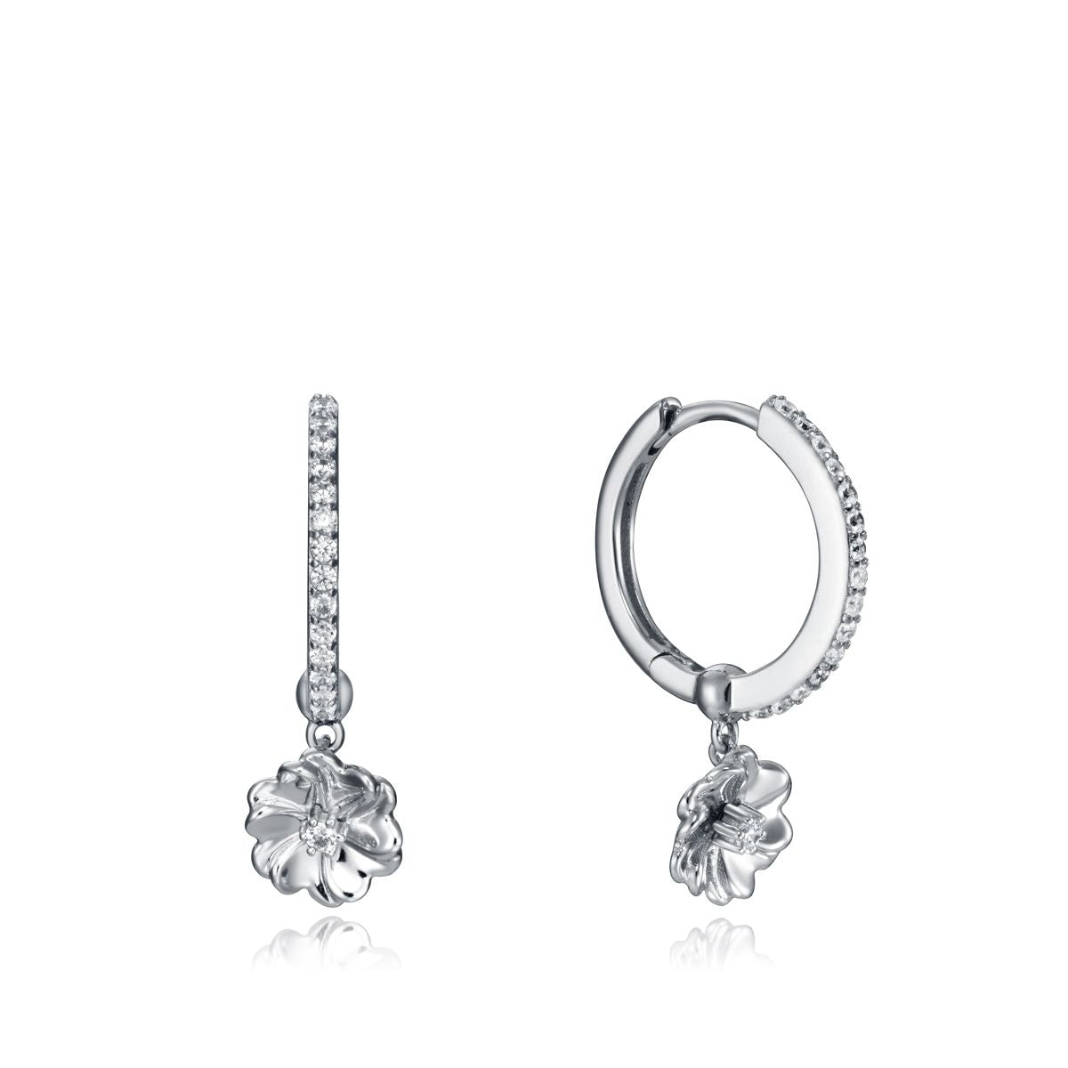 VICEROY JEWELS Mod. 85021E000-38 silver lady's earrings in official box, water resistant, quartz analog with calendar function.