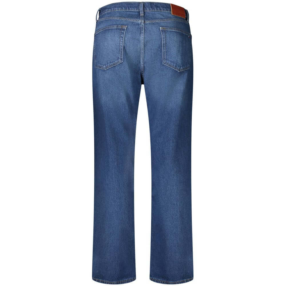 Tommy Hilfiger Blue Cotton Men Jeans - Rear View of Premium Denim with Logo