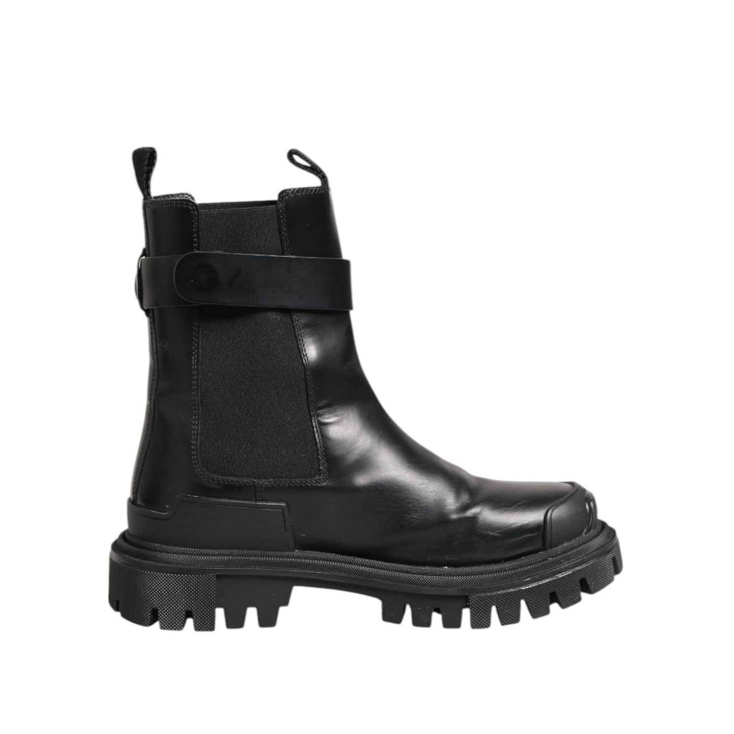 Dolce & Gabbana Black Gold DG Logo Trekking Calf Boots Shoes