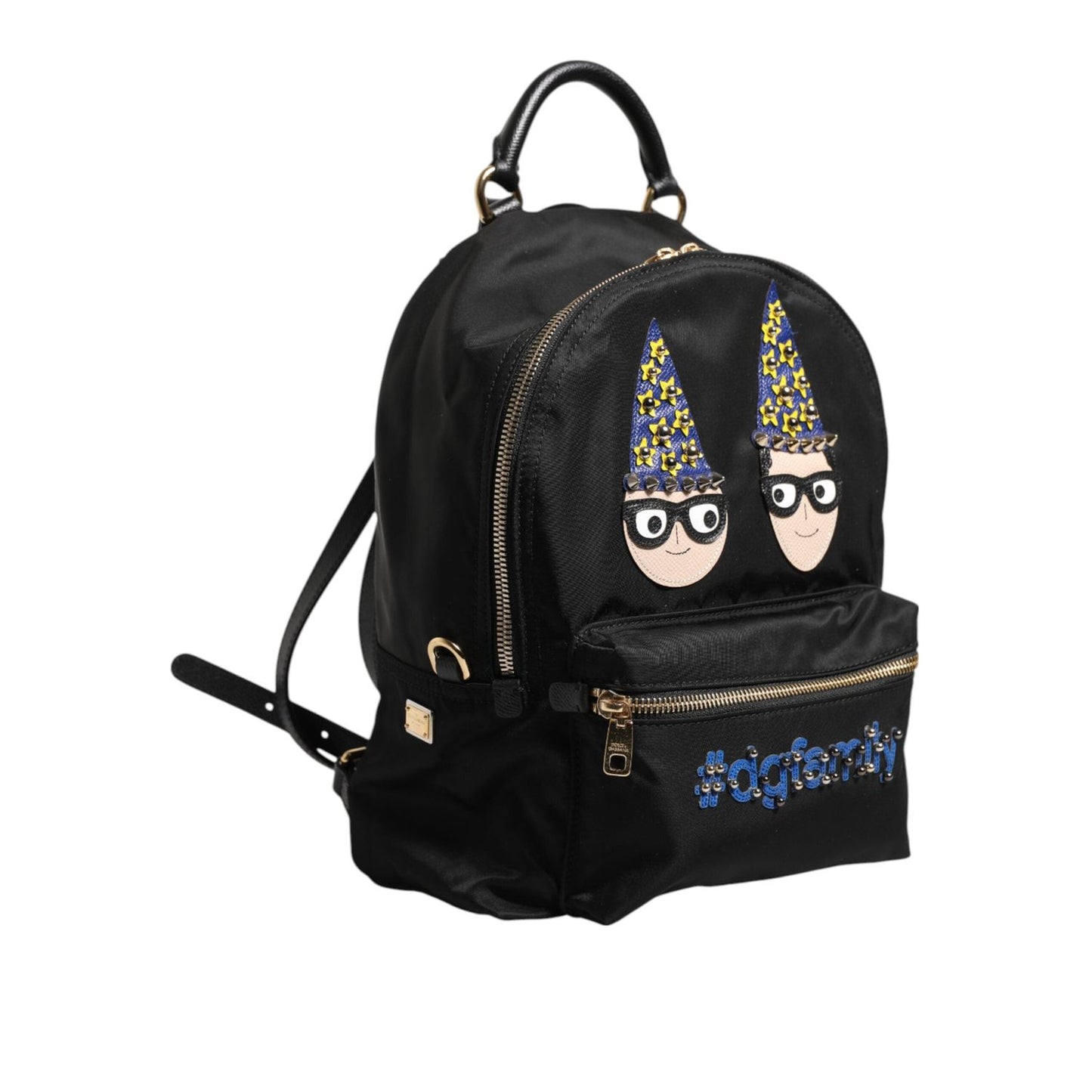 Dolce & Gabbana Black Nylon #DGFAMILY VULCANO Embellished Backpack Bag