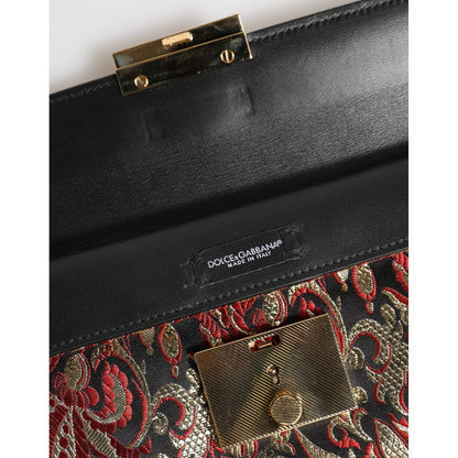 Dolce & Gabbana Multicolor Jacquard Floral Document Briefcase Bag