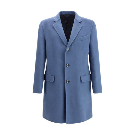Brioni Light Blue Wool Coat