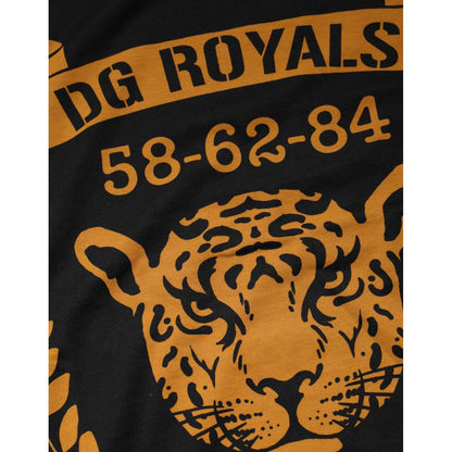 Dolce & Gabbana Black DG Royals Cotton Crew Neck T-shirt