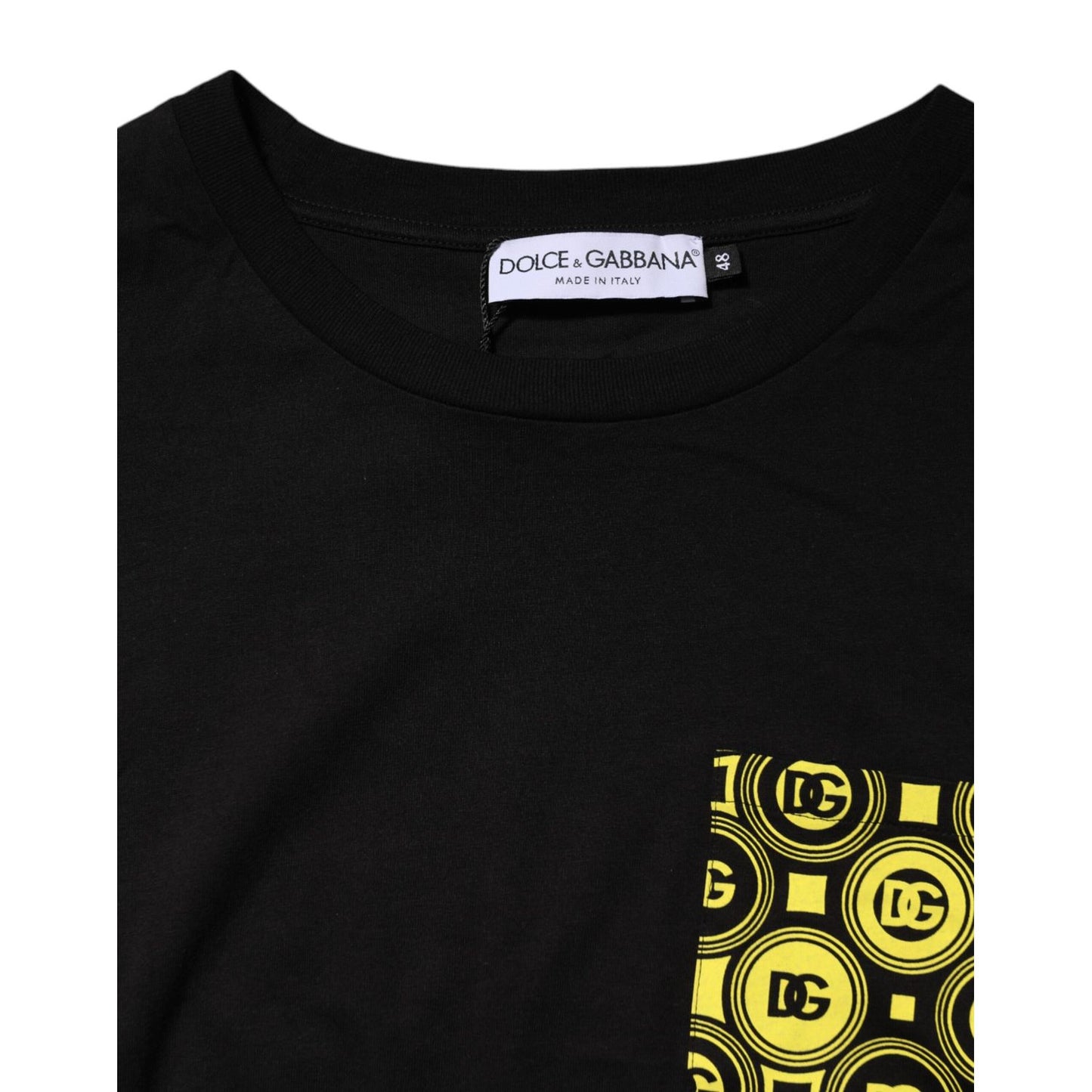 Dolce & Gabbana Black Minimalist Cotton Crew Neck T-shirt