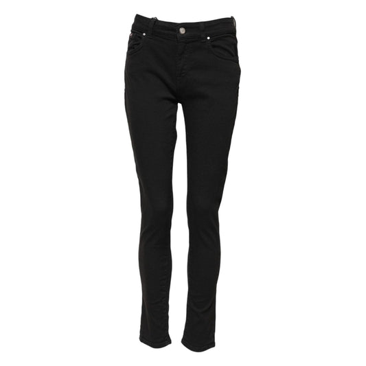 Dolce & Gabbana Black Cotton Skinny Mid Waist Denim Jeans