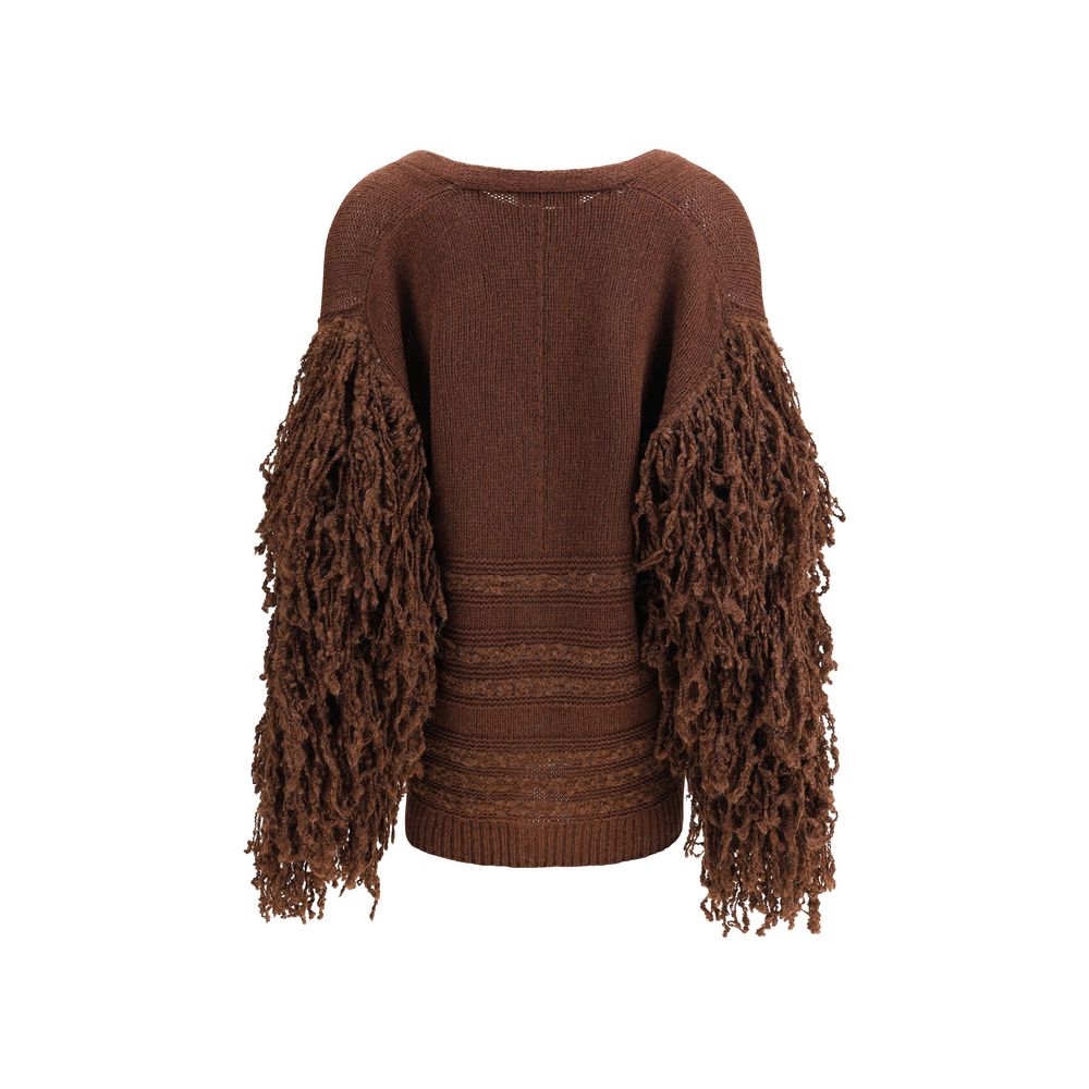 Fabiana Filippi Brown Camel Hair  Cardigan