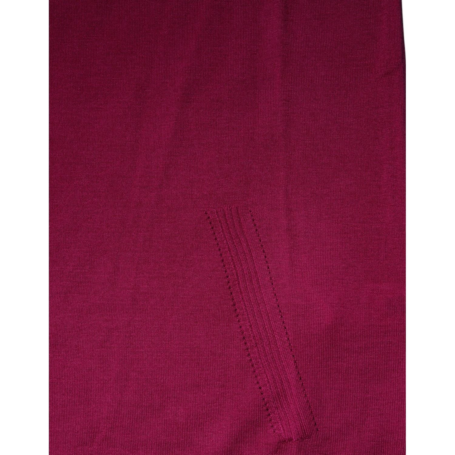 Dolce & Gabbana Fuchsia Wool Long Sleeves Turtleneck Sweater