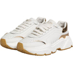 Dolce & Gabbana White Gold DAYMASTER Leather Sneakers Shoes LA12742-37.5