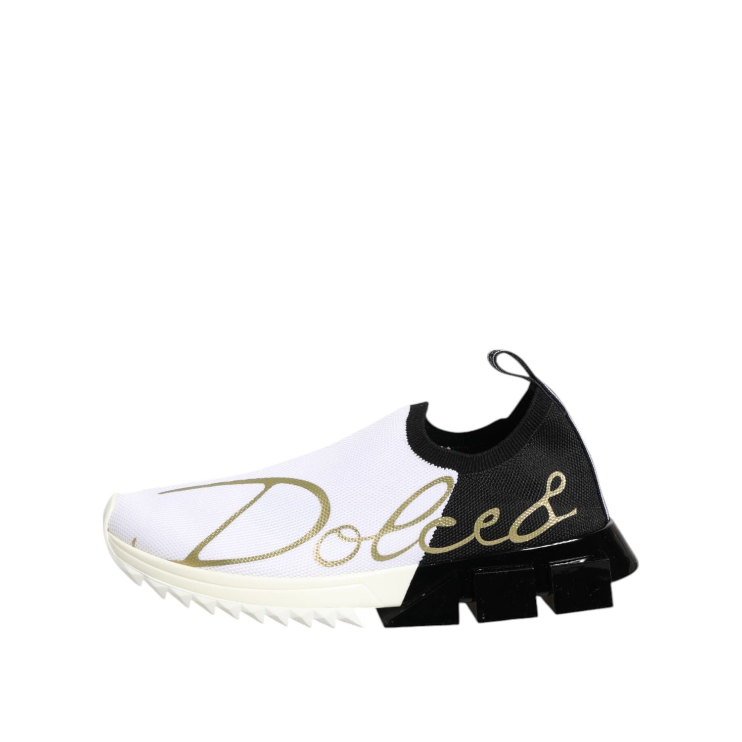 Dolce & Gabbana White Black Low Top Sorrento Sneakers Shoes