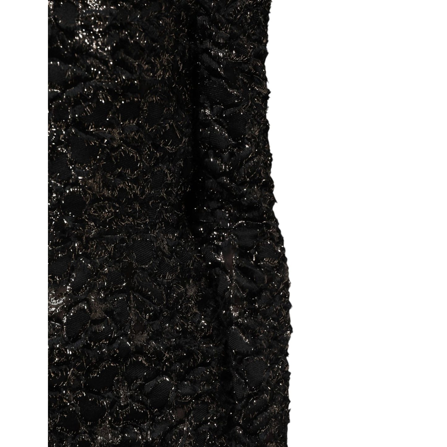 Dolce & Gabbana Black Sequin Bouclé Tweed Sheath Dress