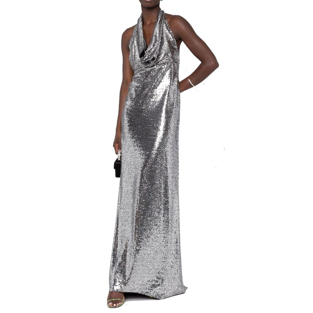 BLANCA VITA Silver Elastane Cocktail Dress