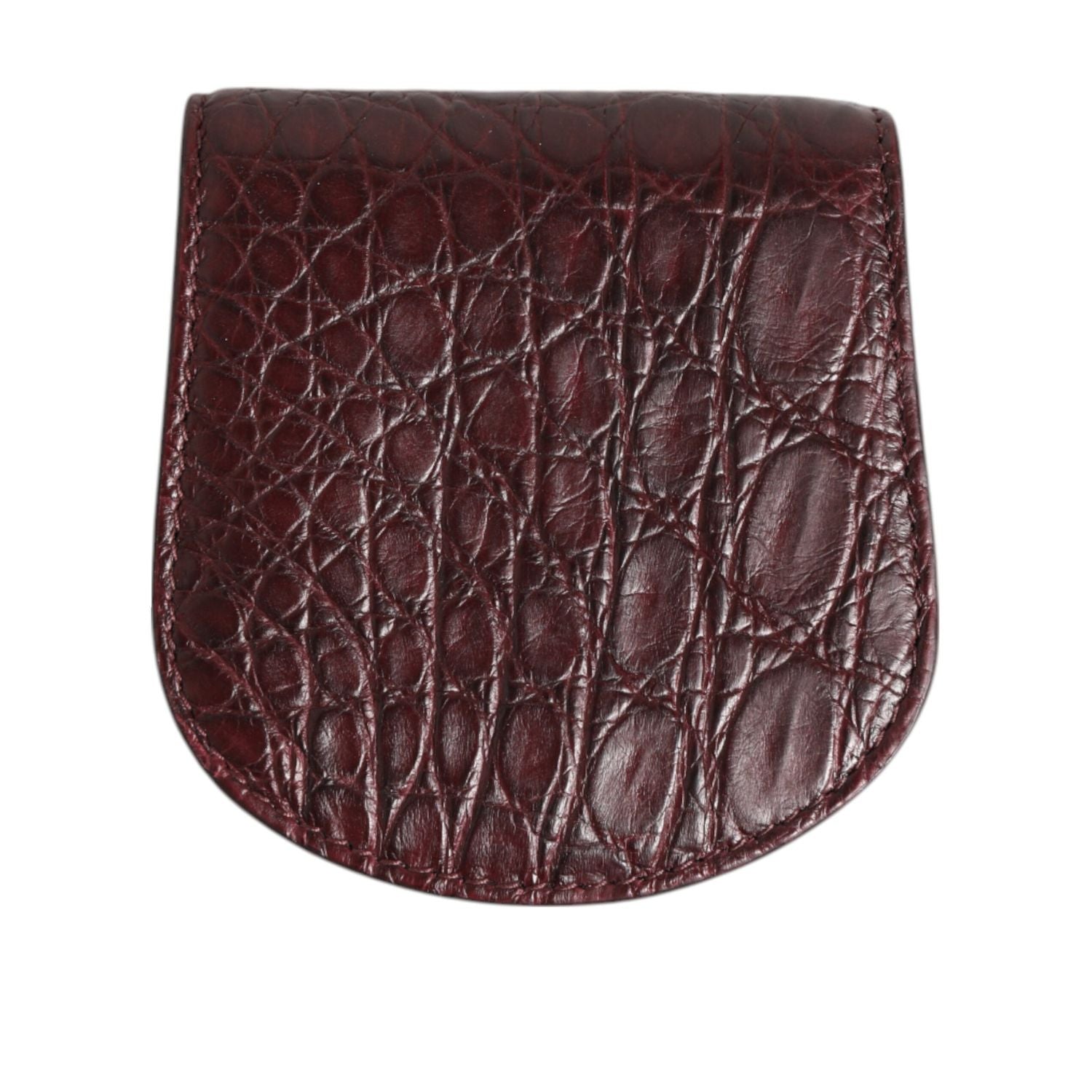 Dolce & Gabbana Burgundy Exotic Skin Coin Condom Case Holder Pocket Wallet