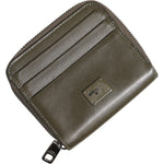 Dolce & Gabbana Brown Leather Logo Plaque Card Holder Coin Purse Wallet SMY11225