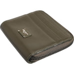 Dolce & Gabbana Brown Leather Logo Plaque Card Holder Coin Purse Wallet SMY11225