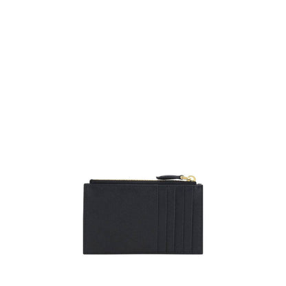 Prada Black Calf Leather Bos Taurus Wallet