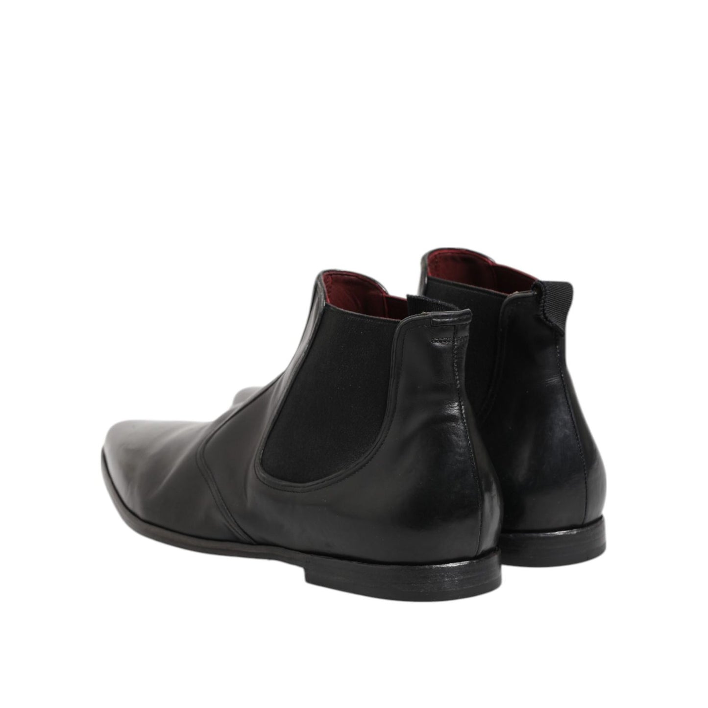 Dolce & Gabbana Black Chelsea Slip On Men Ankle Boots Shoes