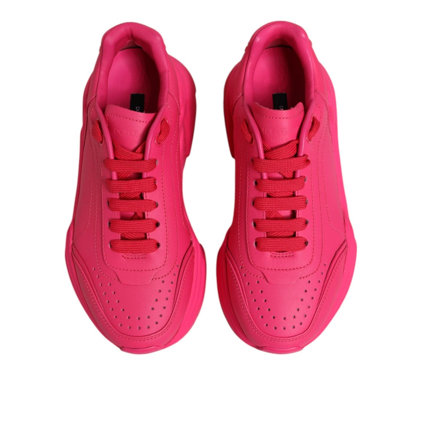 Dolce & Gabbana Pink Leather Daymaster Low Top Sneakers Shoes