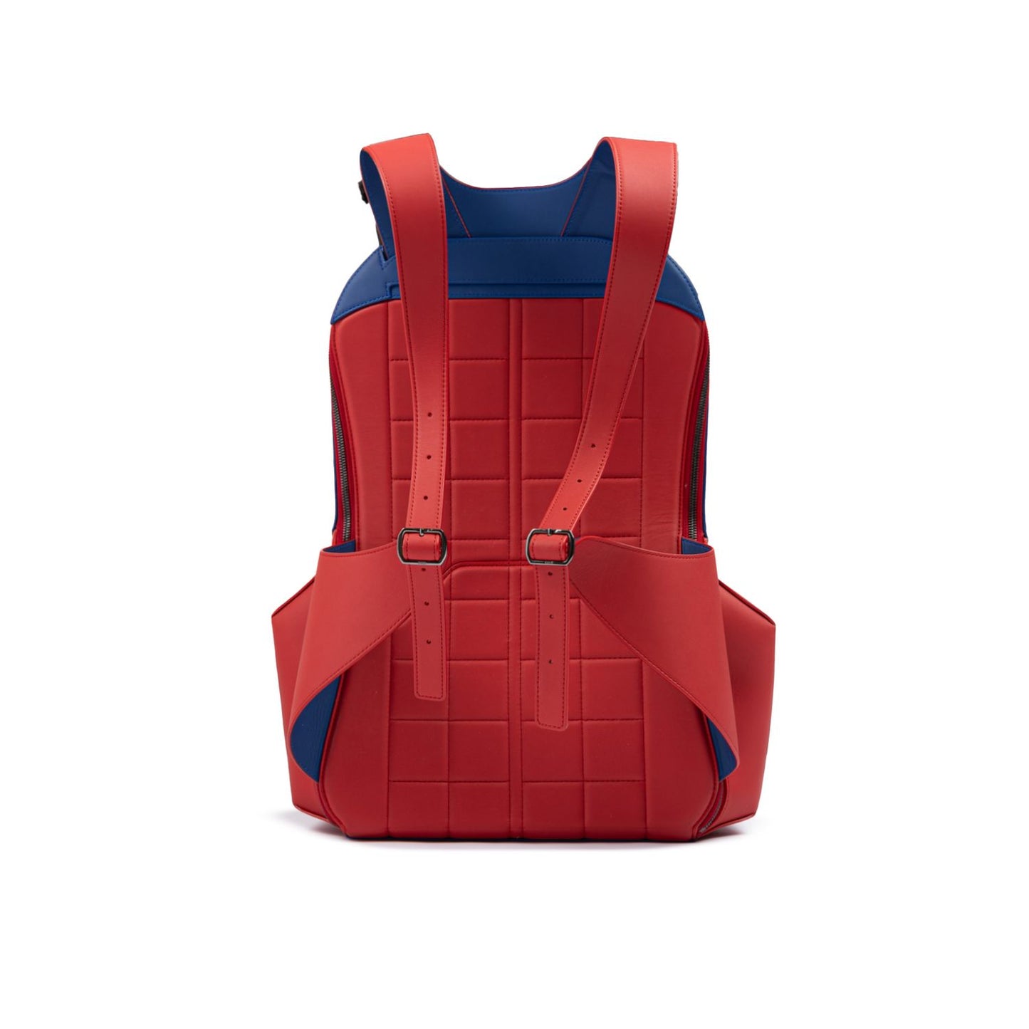 Ferrari Red Leather Technical Backpack