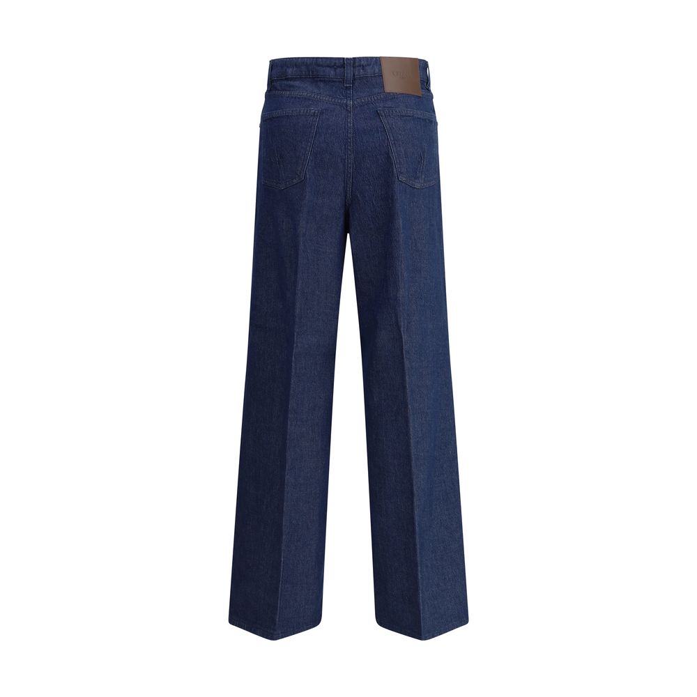 Cruna Blue Cotton Relaxed Fit Jeans