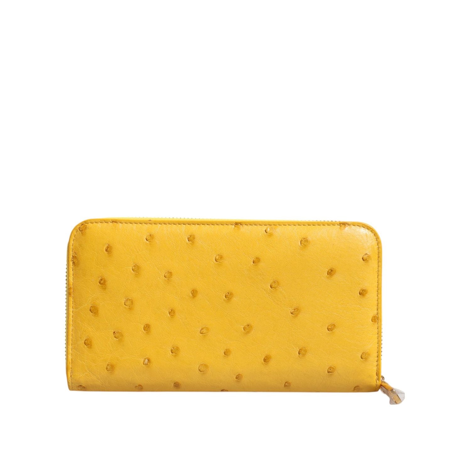 Dolce & Gabbana Yellow Leather Logo Plaque Zip Around Continental Wallet