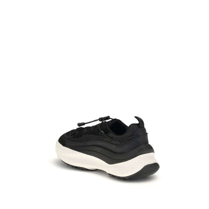 Moon Boot Black Polyester Athletic Sneakers with bold sole and embossed logo