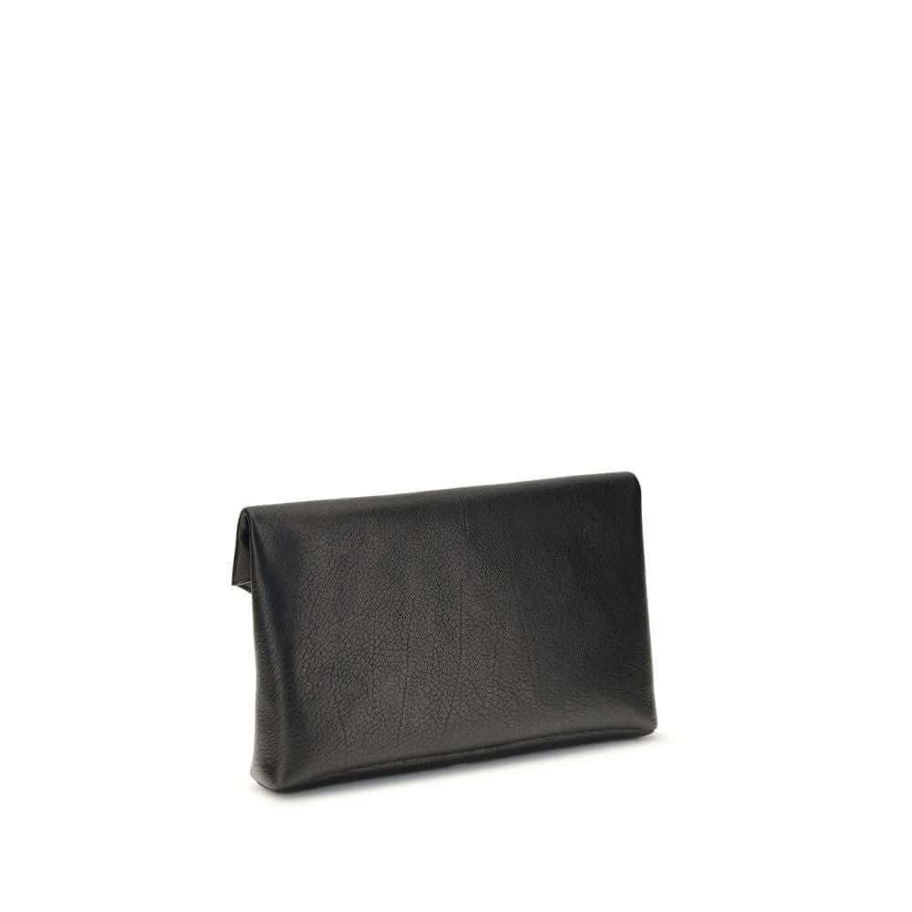 Saint Laurent Black Calf Leather Bos Taurus Clutch Bag