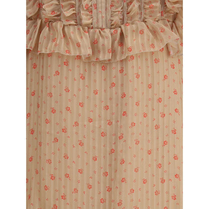 Kristina Ti Multicolor Silk Long Dress