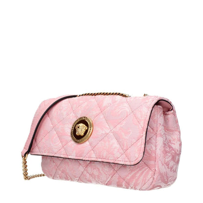 Versace Pink Fabric Shoulder Bag