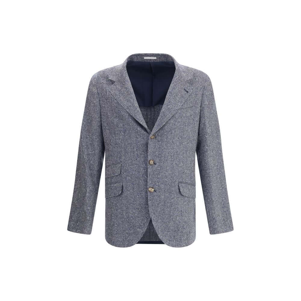 Brunello Cucinelli Blue Wool Blazer