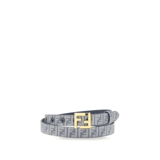 Fendi FF embroidered denim Belt FE-8C0648AV4QF199A-85 CM / 34 INCHES
