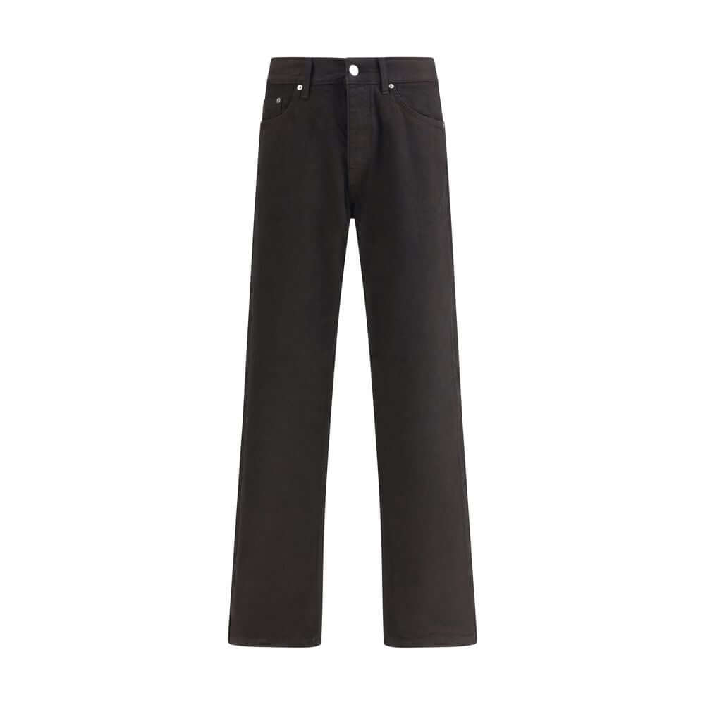 Sunflower Black Cotton Relaxed Fit Jeans with sustainable design and recycled metal trim for an eco-friendly look.