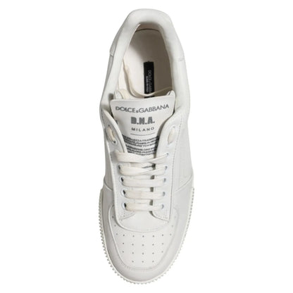 Dolce & Gabbana White Miami Leather Low Top Men Sneakers Shoes