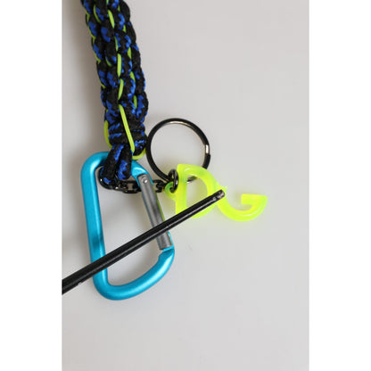 Dolce & Gabbana Multicolor Polyester Tape String DG Logo Keychain Keyring