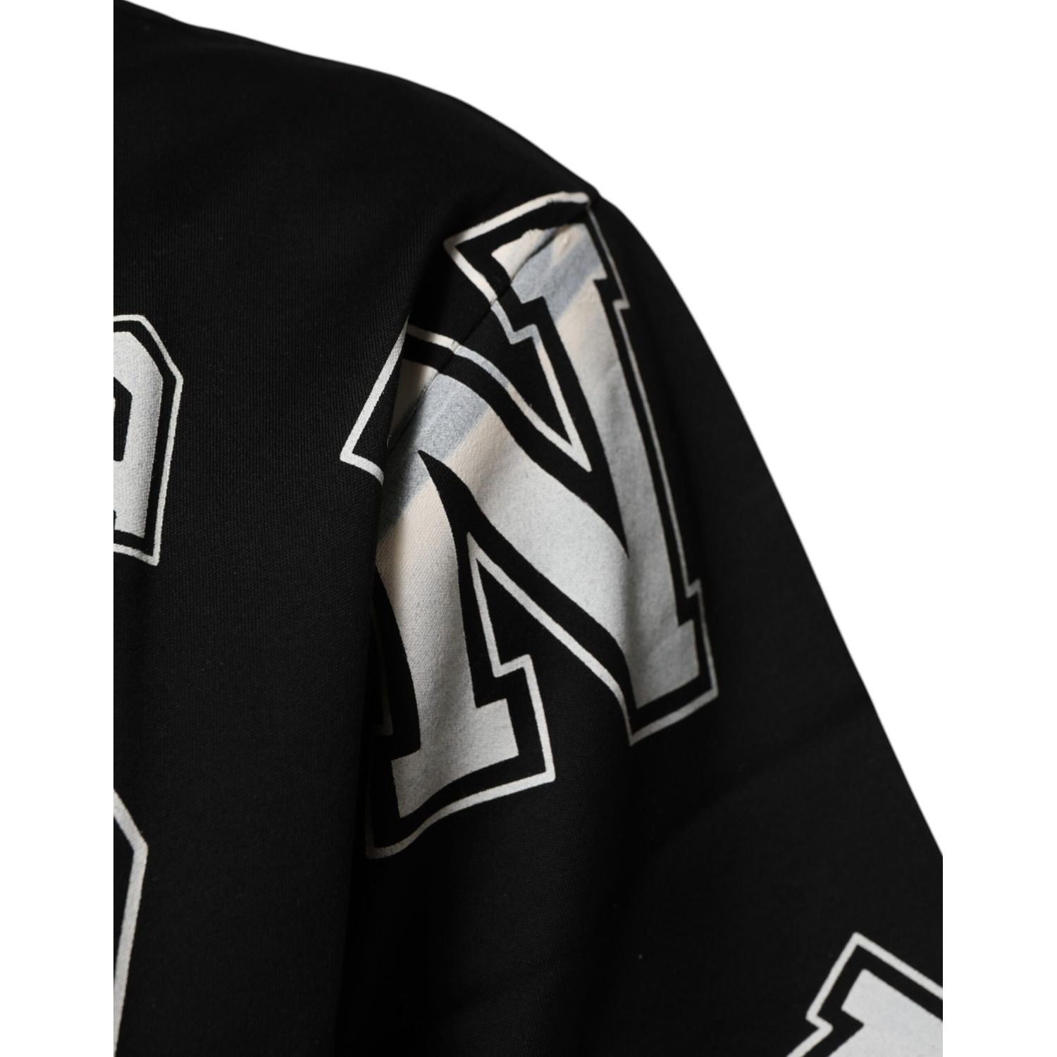 Dolce & Gabbana Black Cotton Letter Print Short Sleeve T-shirt