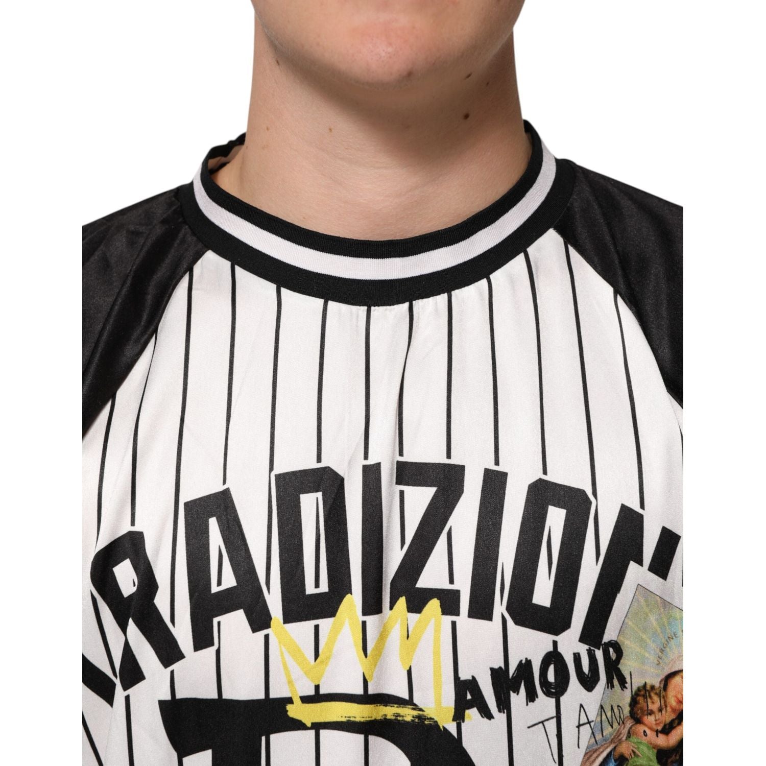 Dolce & Gabbana Tradizione Graffiti Print Oversized Men T-shirt