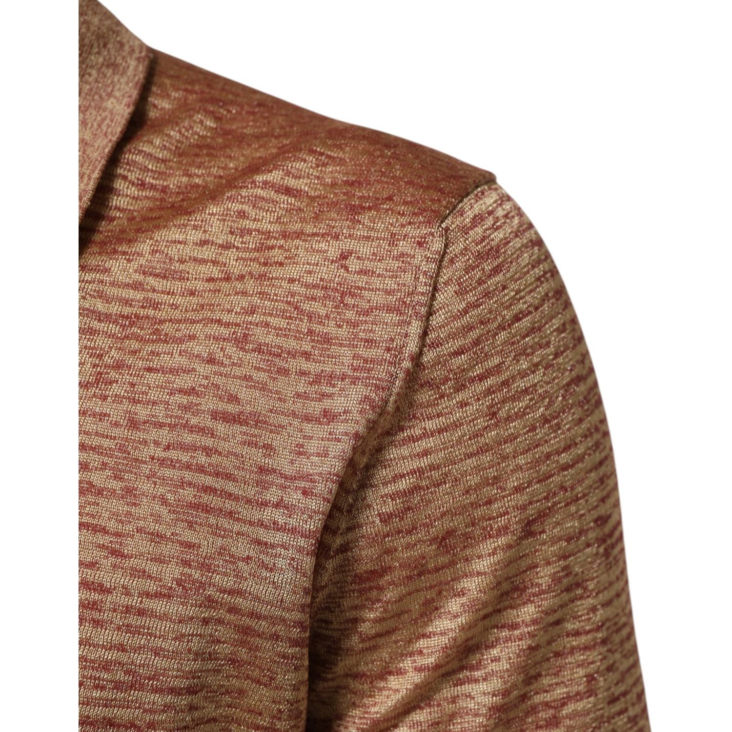 Dolce & Gabbana Brown Silk Textured Short Sleeve Polo T-shirt