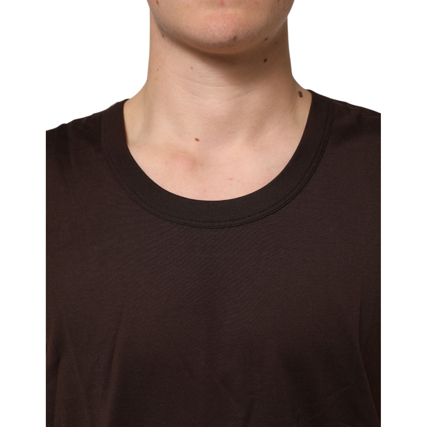 Dolce & Gabbana Brown Cotton Sleeveless Underwear Men Tank Top