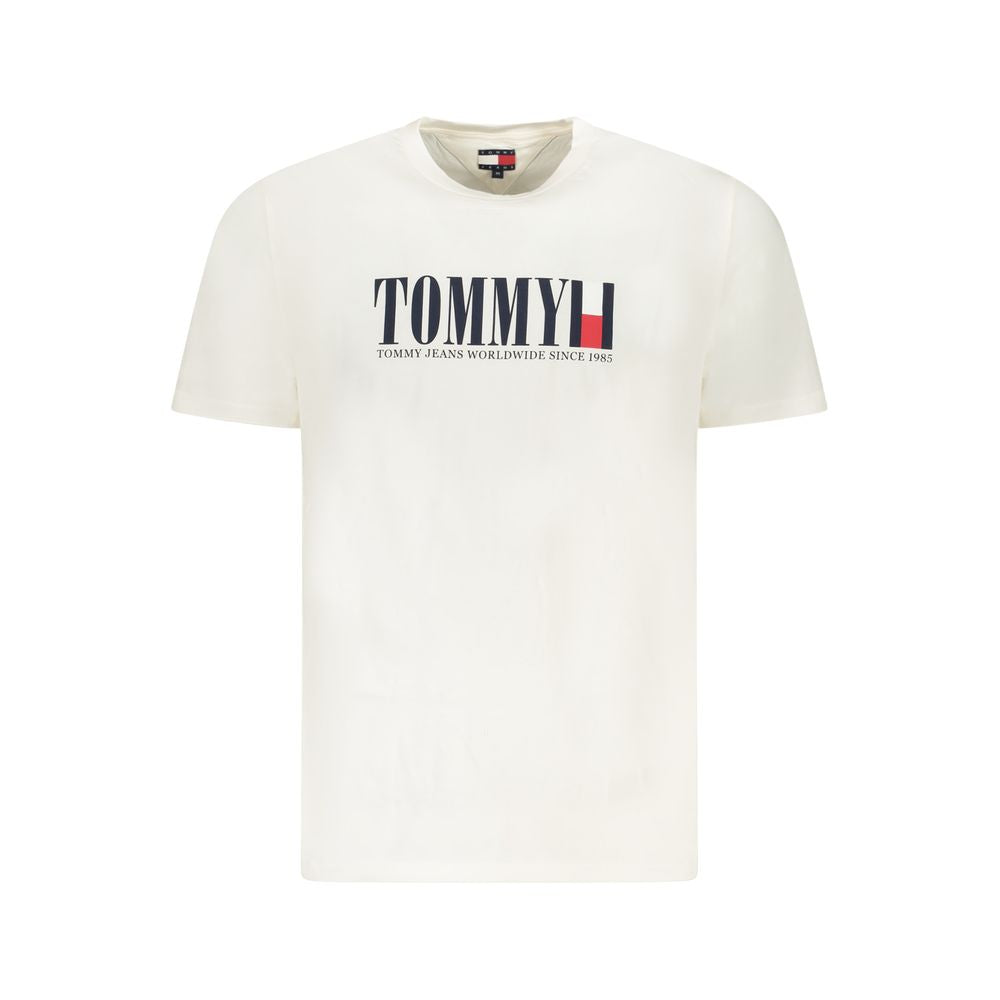 Tommy Hilfiger White Cotton Men T-Shirt