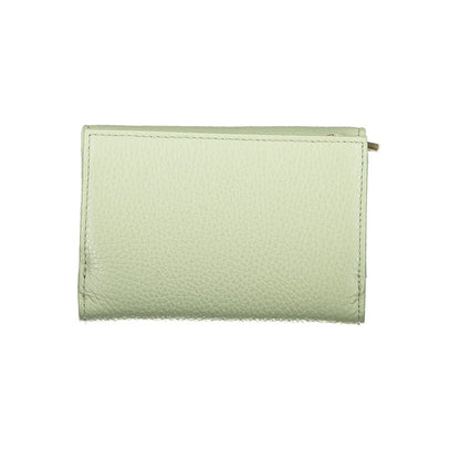 Coccinelle Green Leather Women Wallet, Italian crafted with modern elegance, showcasing fine leather and practical design.