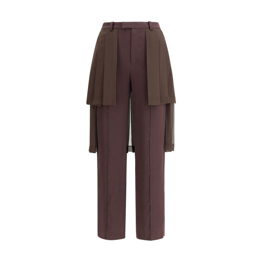 Undercover Brown Acetate Casual Pants