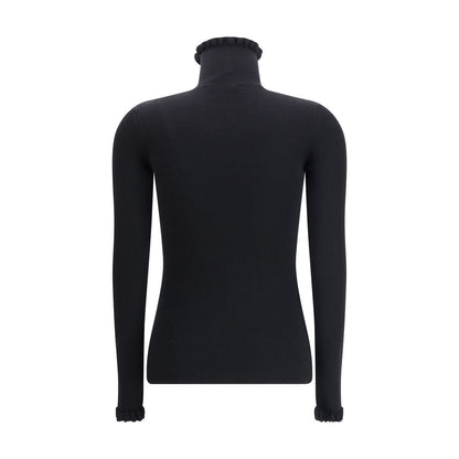 Valentino Black Fleece Wool Sweatshirt