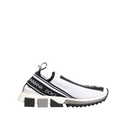 Dolce & Gabbana Black White Slip On Sorrento Sneakers Shoes