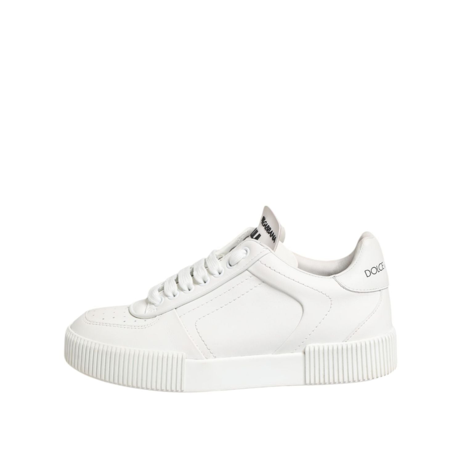 Dolce & Gabbana White Miami Leather Low Top Sneakers Shoes