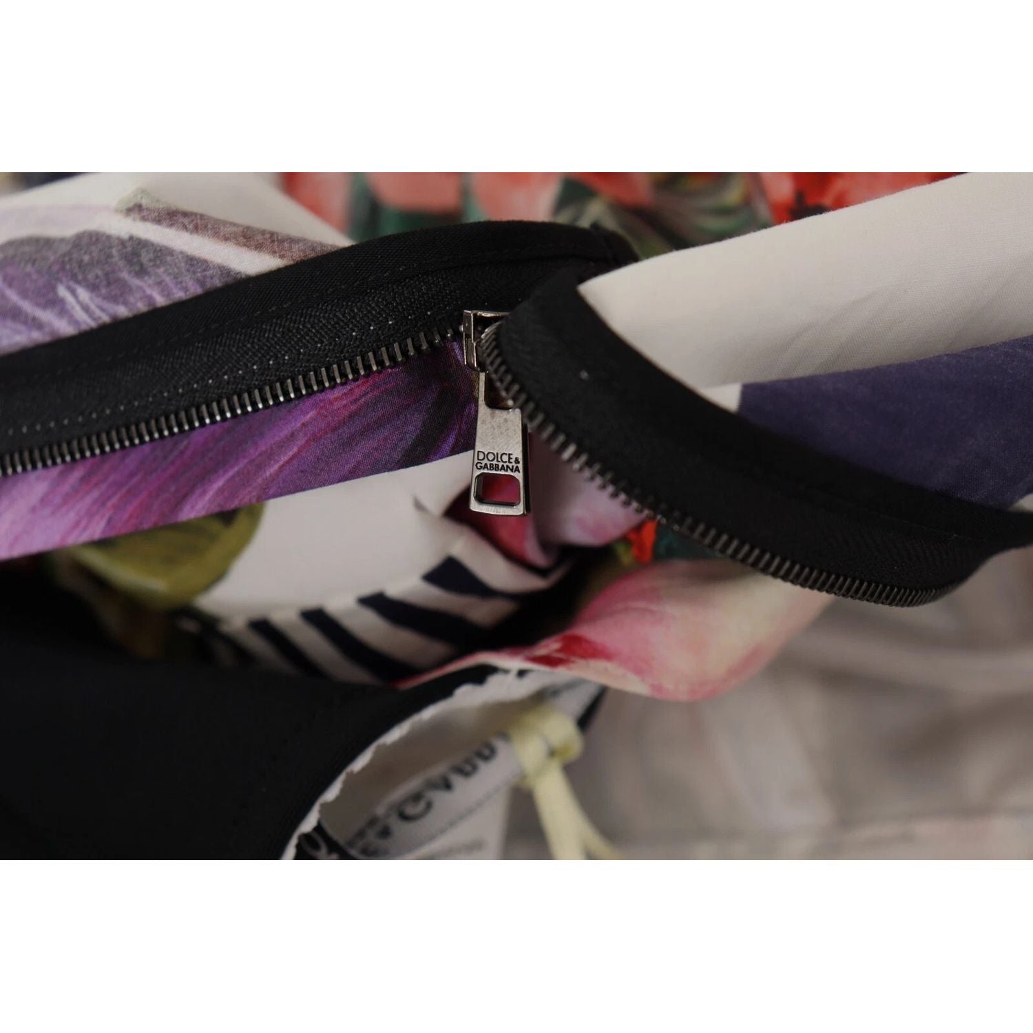 Dolce & Gabbana Multicolor Poplin Floral Mini Flared Dress