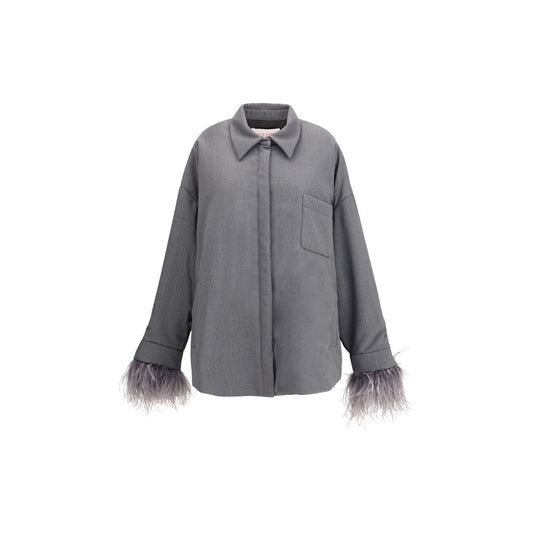 Valentino Gray Fleece Wool Clothing