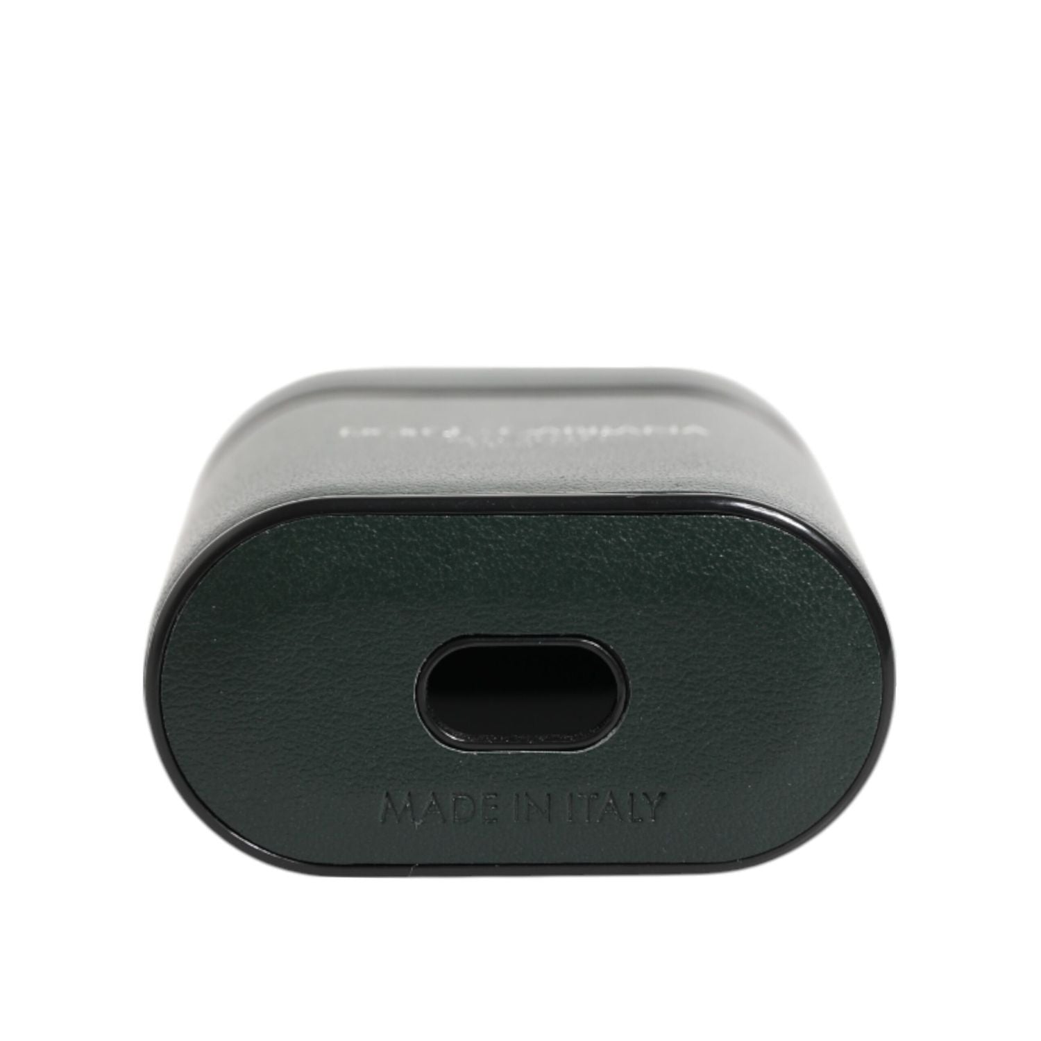 Dolce & Gabbana Army Green Calfskin Leather Logo Flip Holder Airpods Case