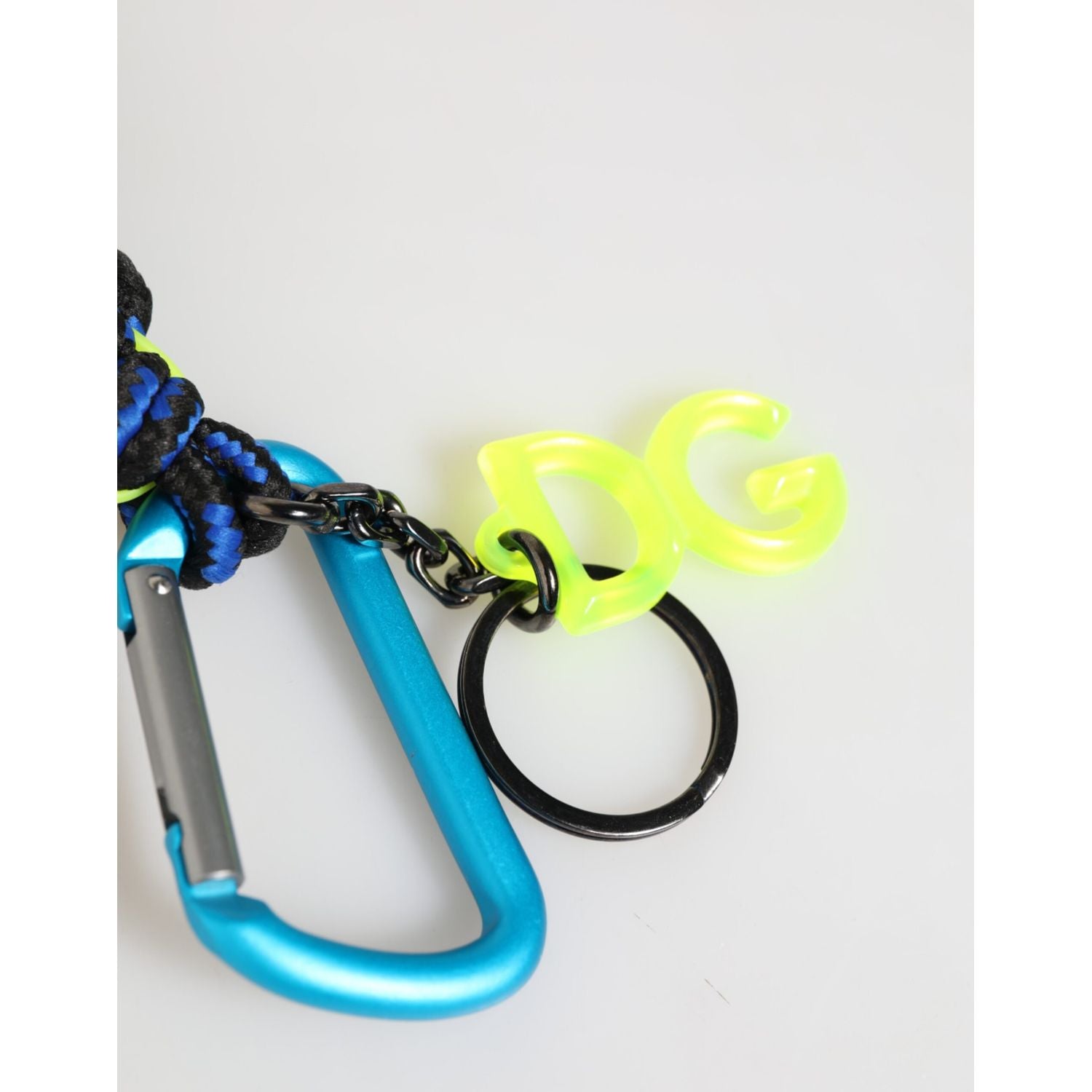 Dolce & Gabbana Multicolor Polyester Tape String DG Logo Keychain Keyring