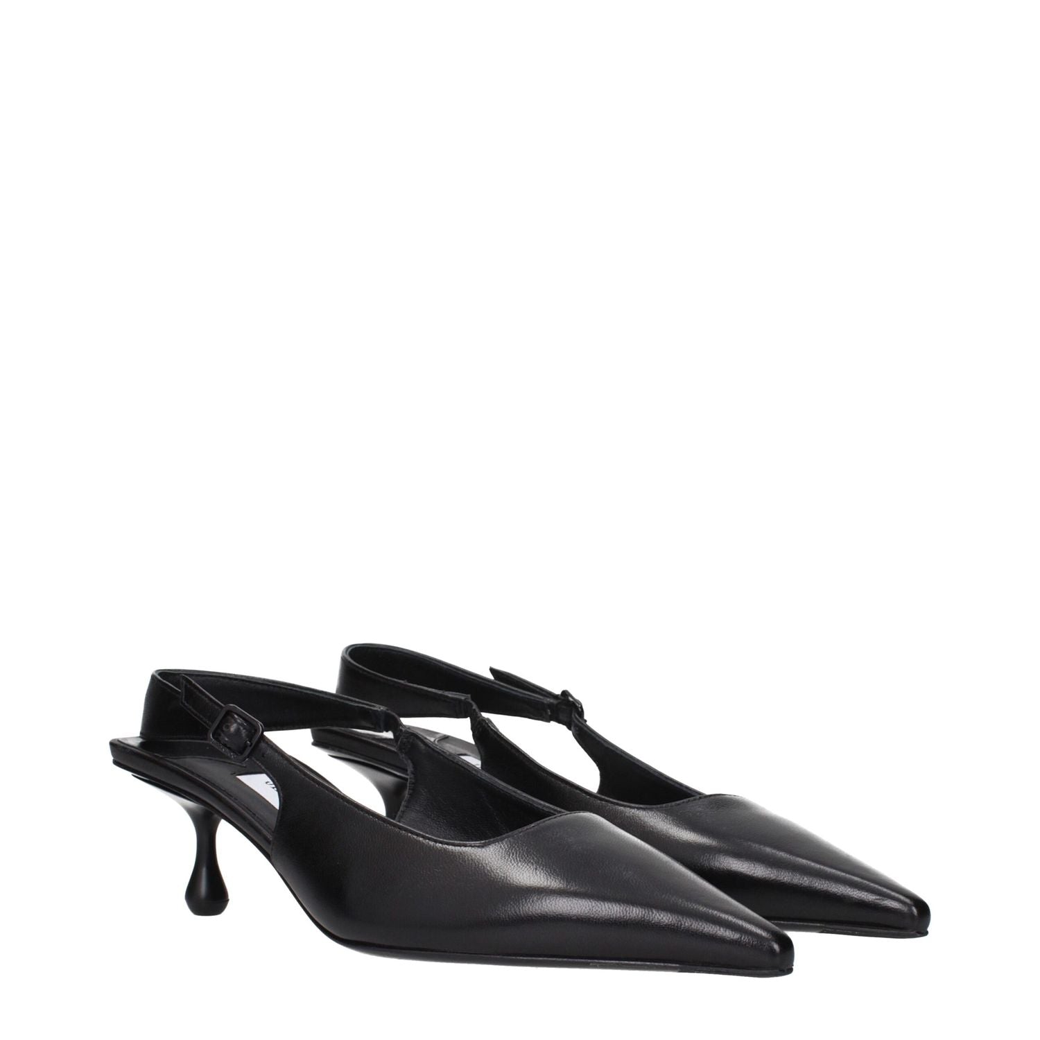 Jimmy Choo Black Leather Flat Sandals