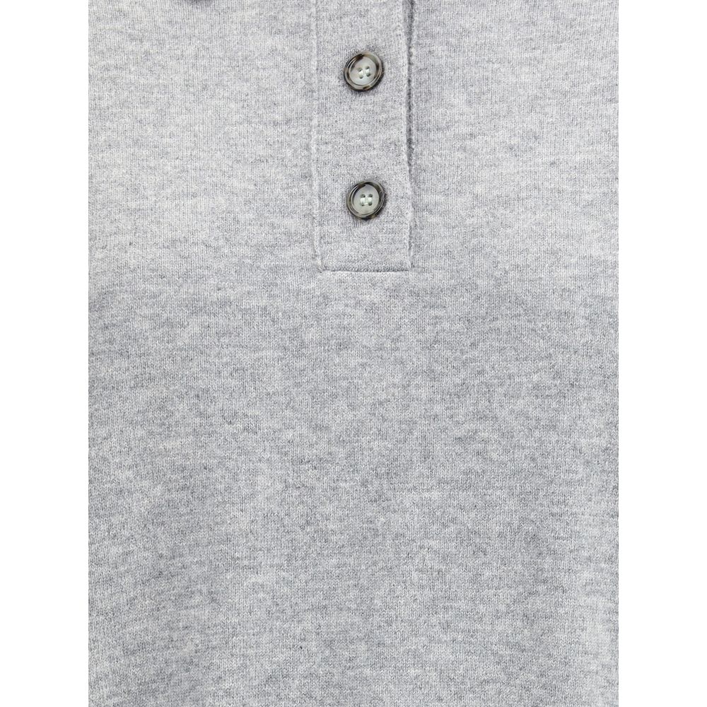 Allude Gray Fleece Wool Sweatshirt